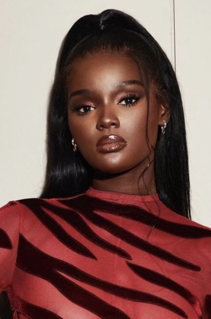 Duckie Thot Wearing Laquan Smith FW21