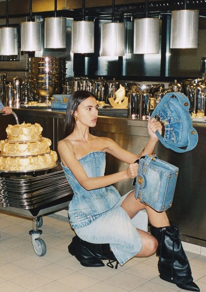 Gold and Denim Fashion Trend