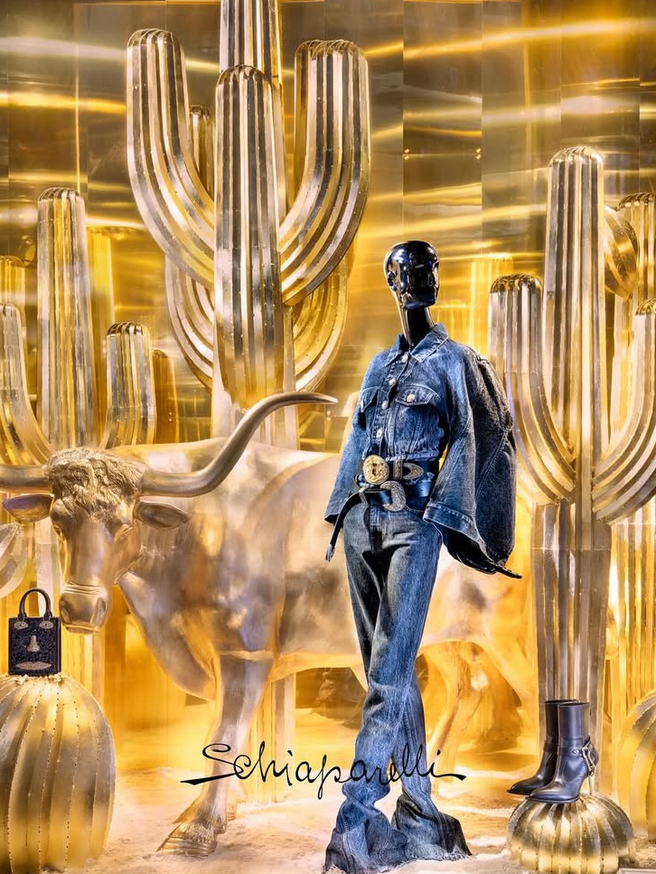 Gold and Denim Fashion Trend