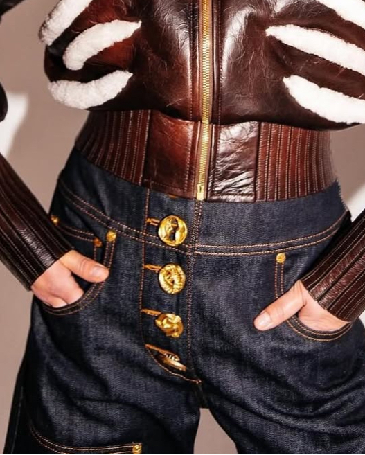 Gold and Denim Fashion Trend